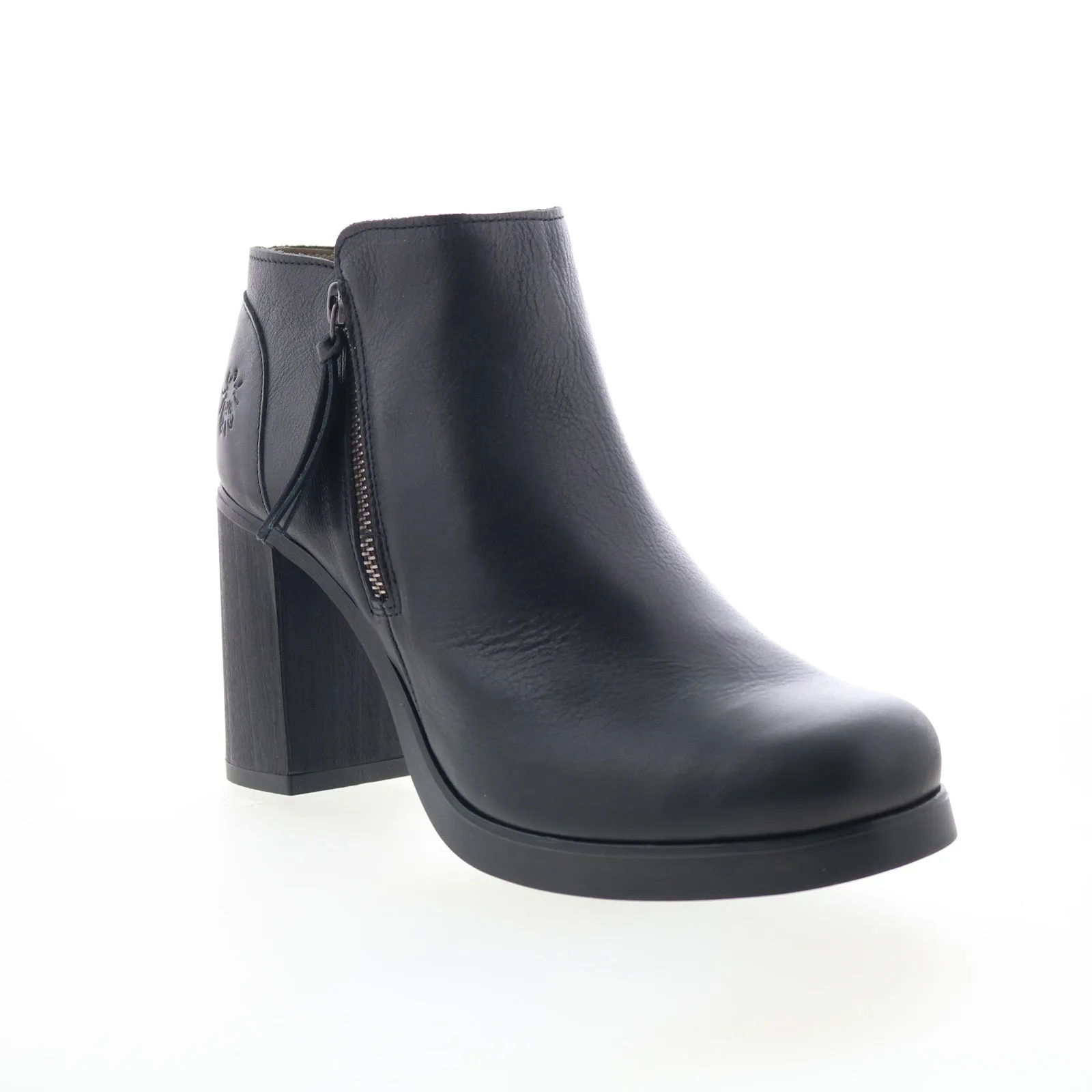 Fly London Shar SHAR986FLY-000 Womens Black Leather Ankle & Booties Boots Clean Cut Subtle design
