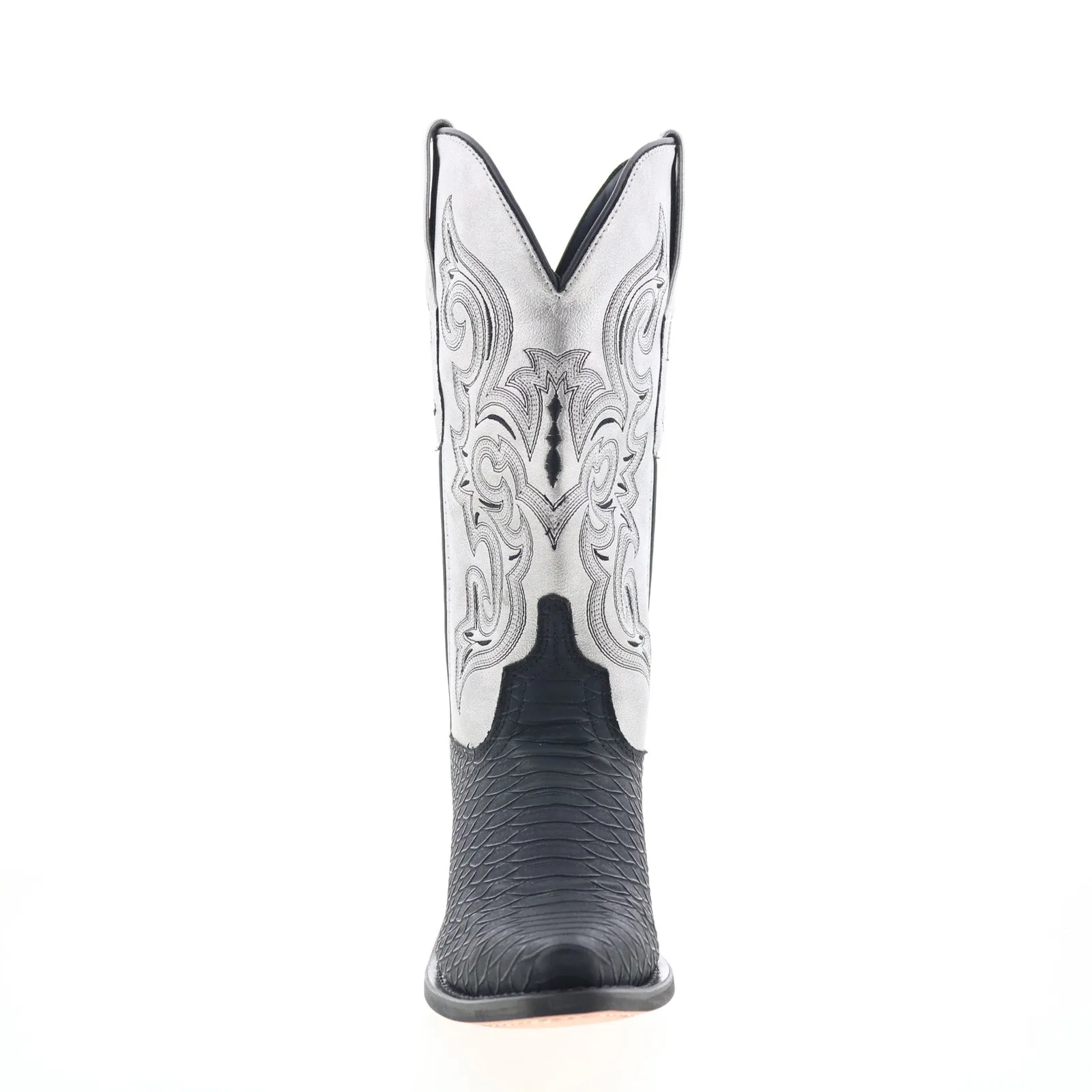 Jama Old West Snip Toe LF2002 Womens Black Leather Slip On Western Boots Outdoor Freedom