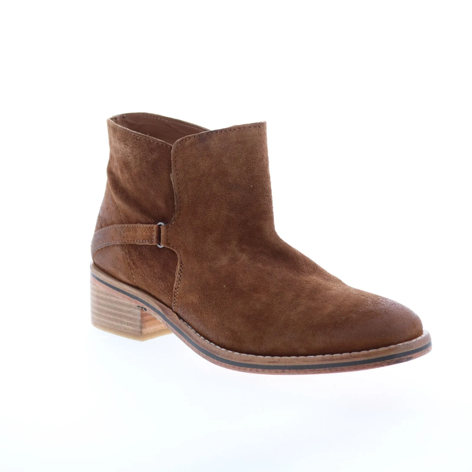 Diba True Casp Ian 69511 Womens Brown Suede Slip On Ankle & Booties Boots Modern Utility Weekend Trip