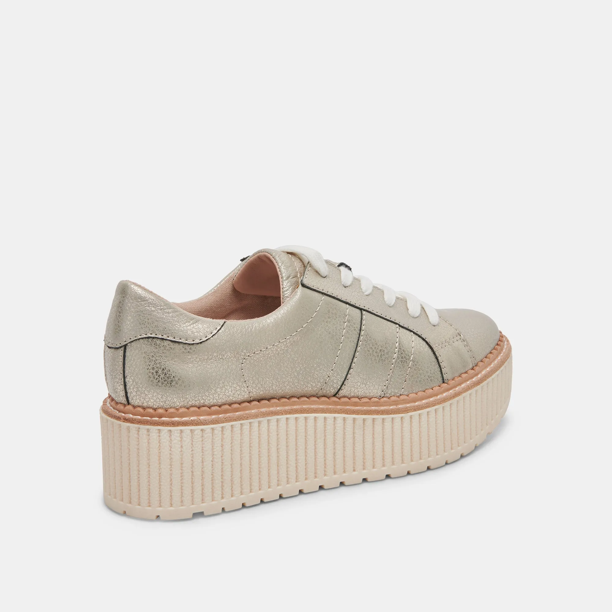 Arch support Weekend Comfort TIGER SNEAKERS LIGHT GOLD LEATHER