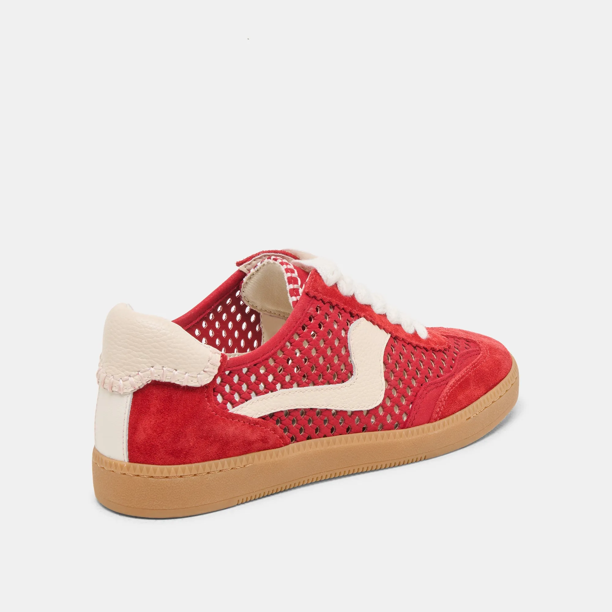 Breath Grip NOTICE SNEAKERS CHERRY PERFORATED NUBUCK