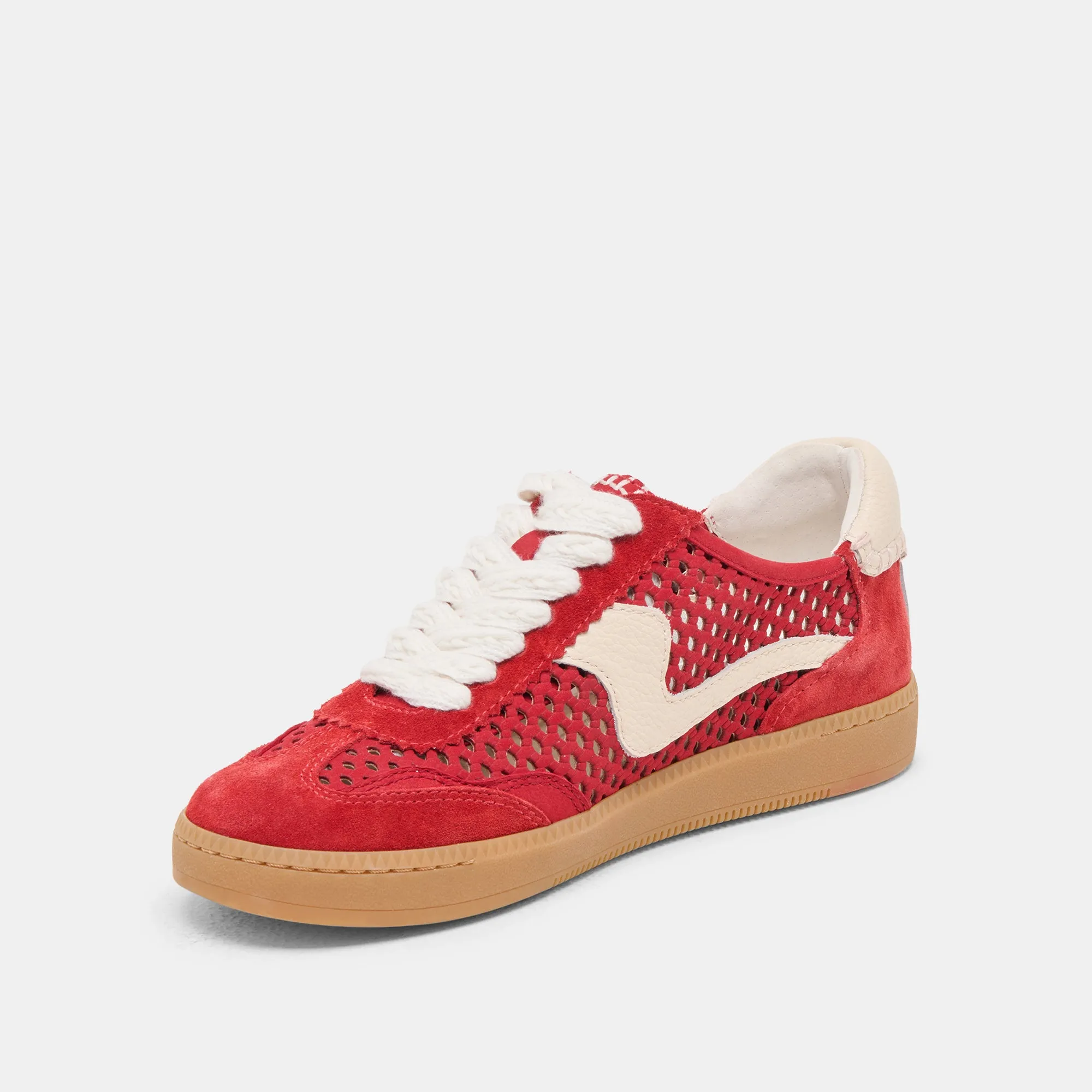 NOTICE SNEAKERS CHERRY PERFORATED NUBUCK Modern Look Superior Look