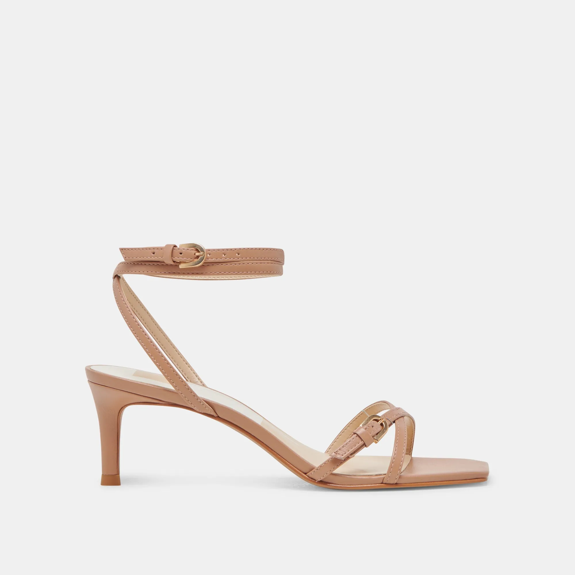 Designer Platform Shoes BAMBY HEELS WHISKEY LEATHER