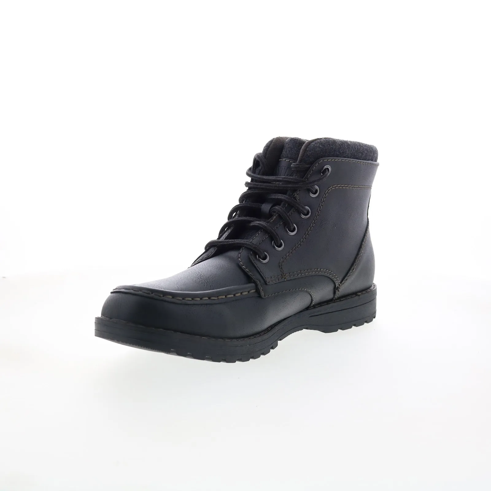 Outdoor Hiking High-Performance Footwear Eastland Drak Moc Toe 4714-01 Mens Black Synthetic Lace Up Casual Dress Boots