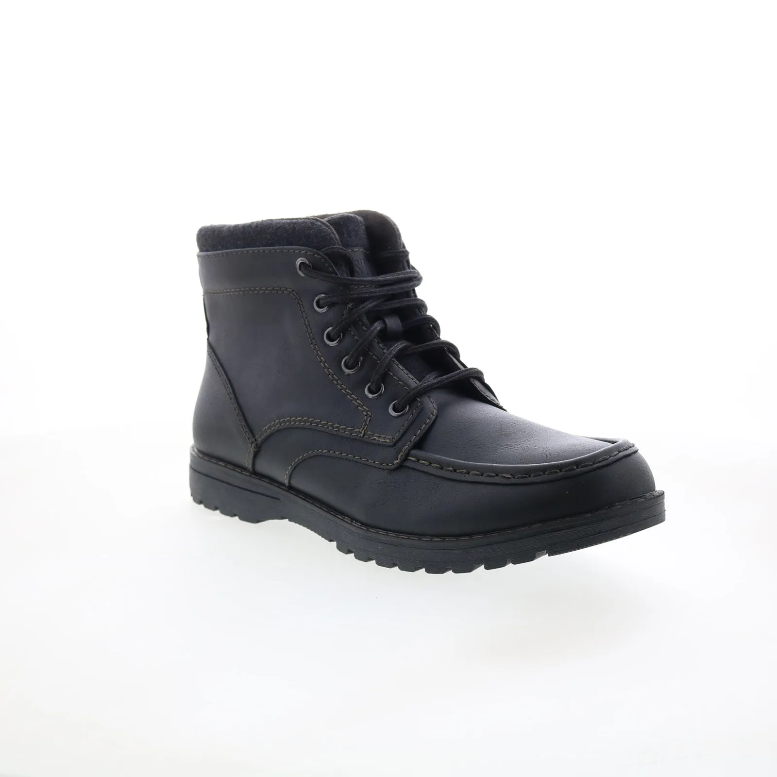 Eastland Drak Moc Toe 4714-01 Mens Black Synthetic Lace Up Casual Dress Boots Outdoor Chore Statement Piece