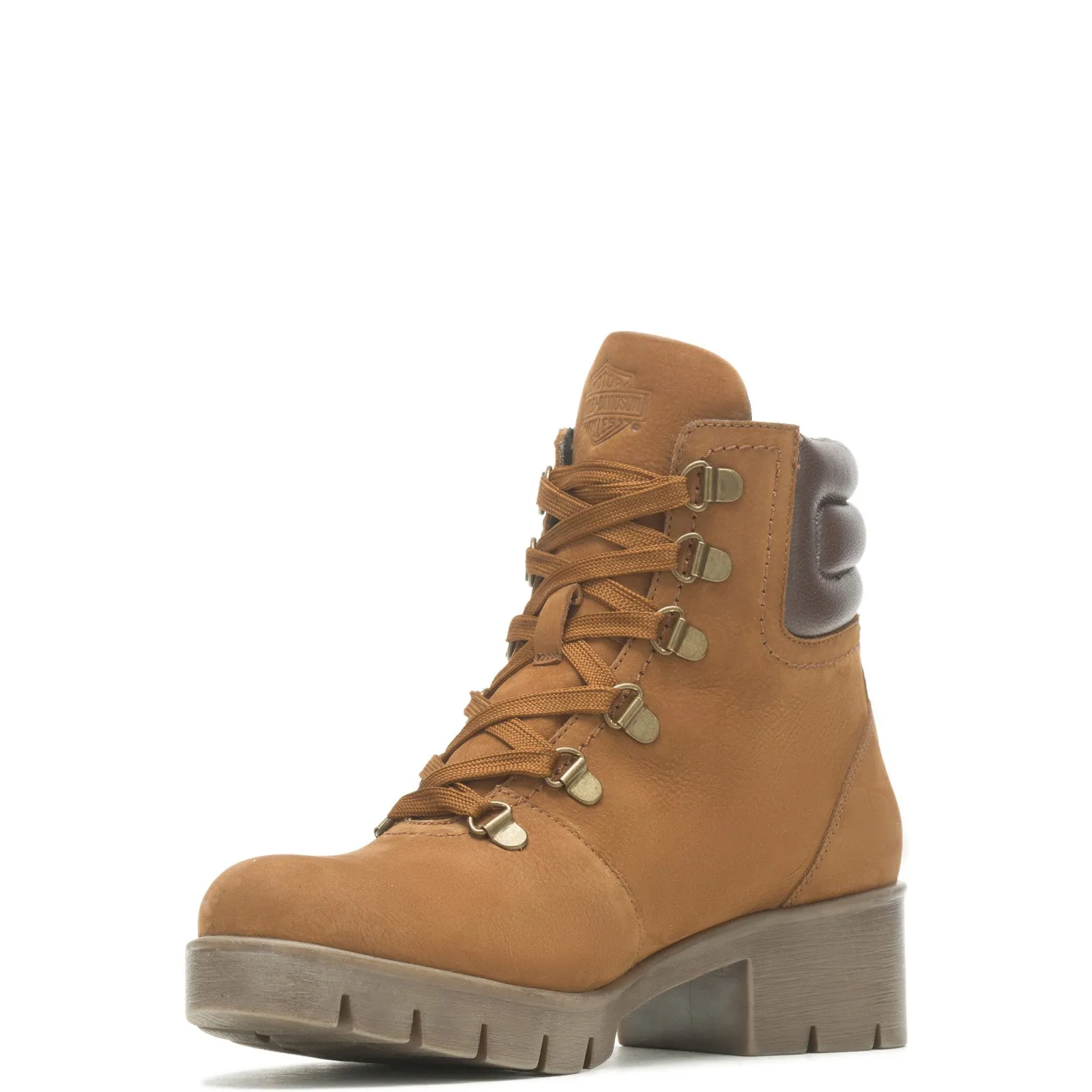 Fashion Utility Harley-Davidson Trawood D84790 Womens Brown Nubuck Motorcycle Boots