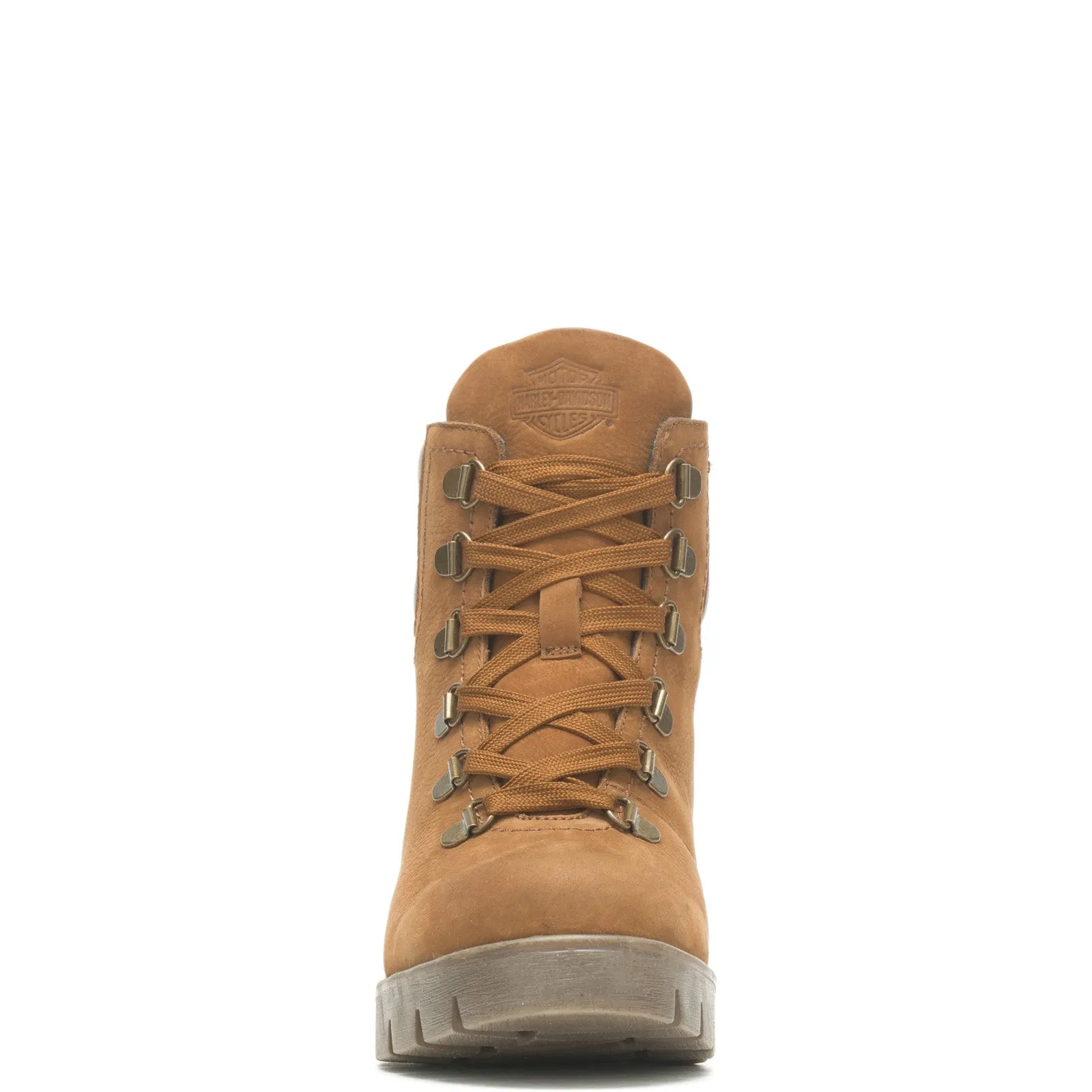 High-Top Style Harley-Davidson Trawood D84790 Womens Brown Nubuck Motorcycle Boots