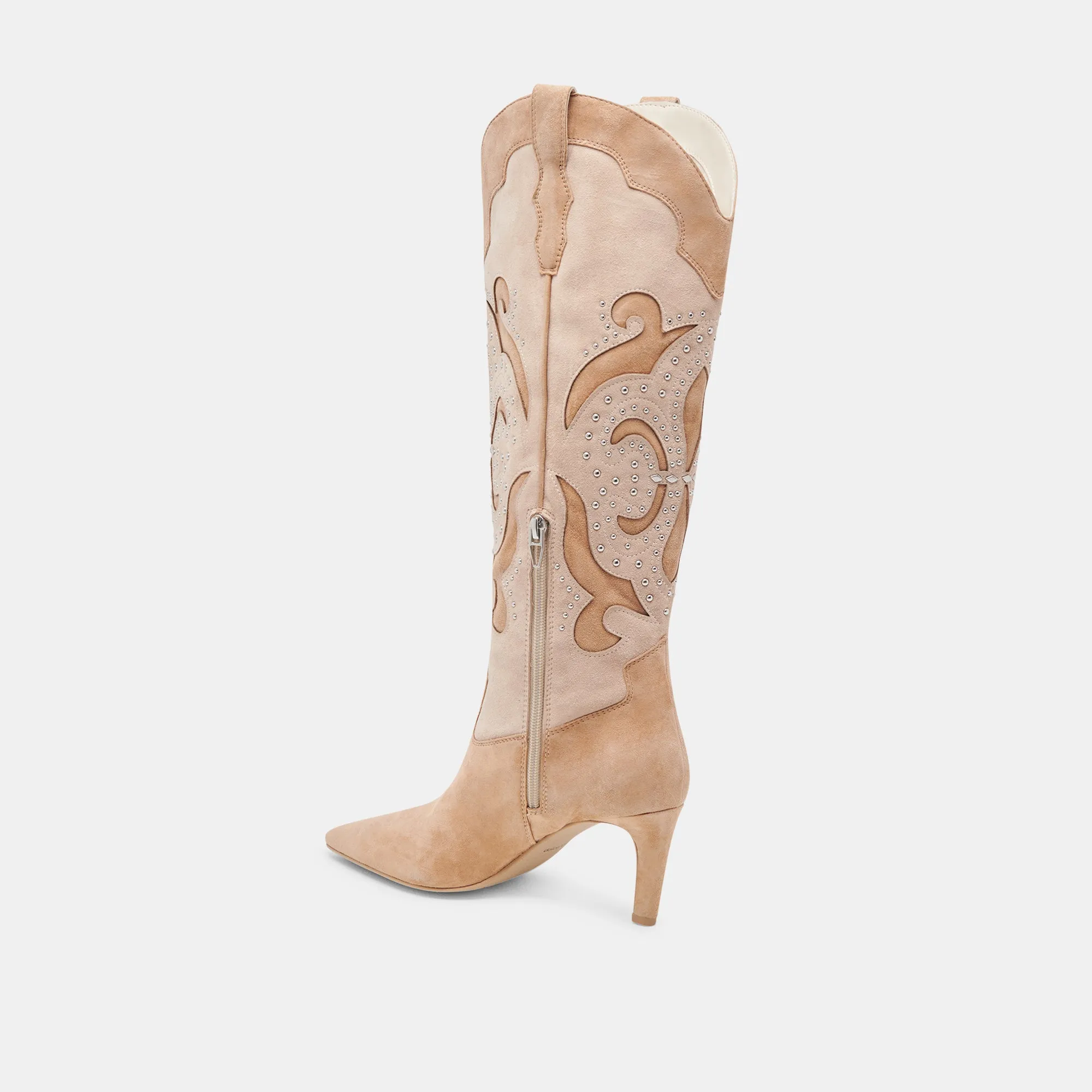 FINLEY STUD BOOTS CAMEL SUEDE Cushioned heel All Activity