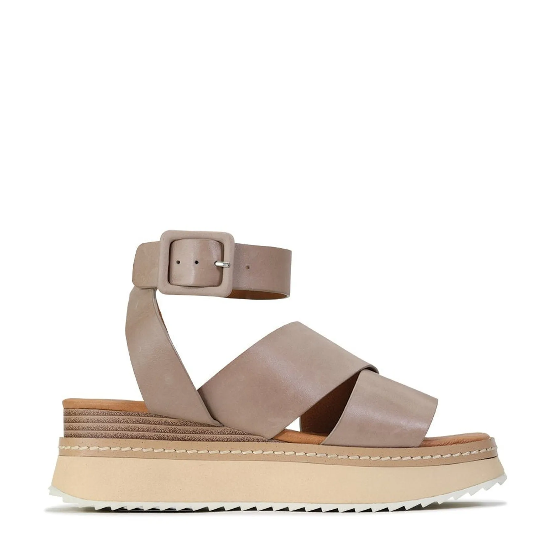 packable Luxurious Feel TONALITY LEATHER PLATFORM SANDAL