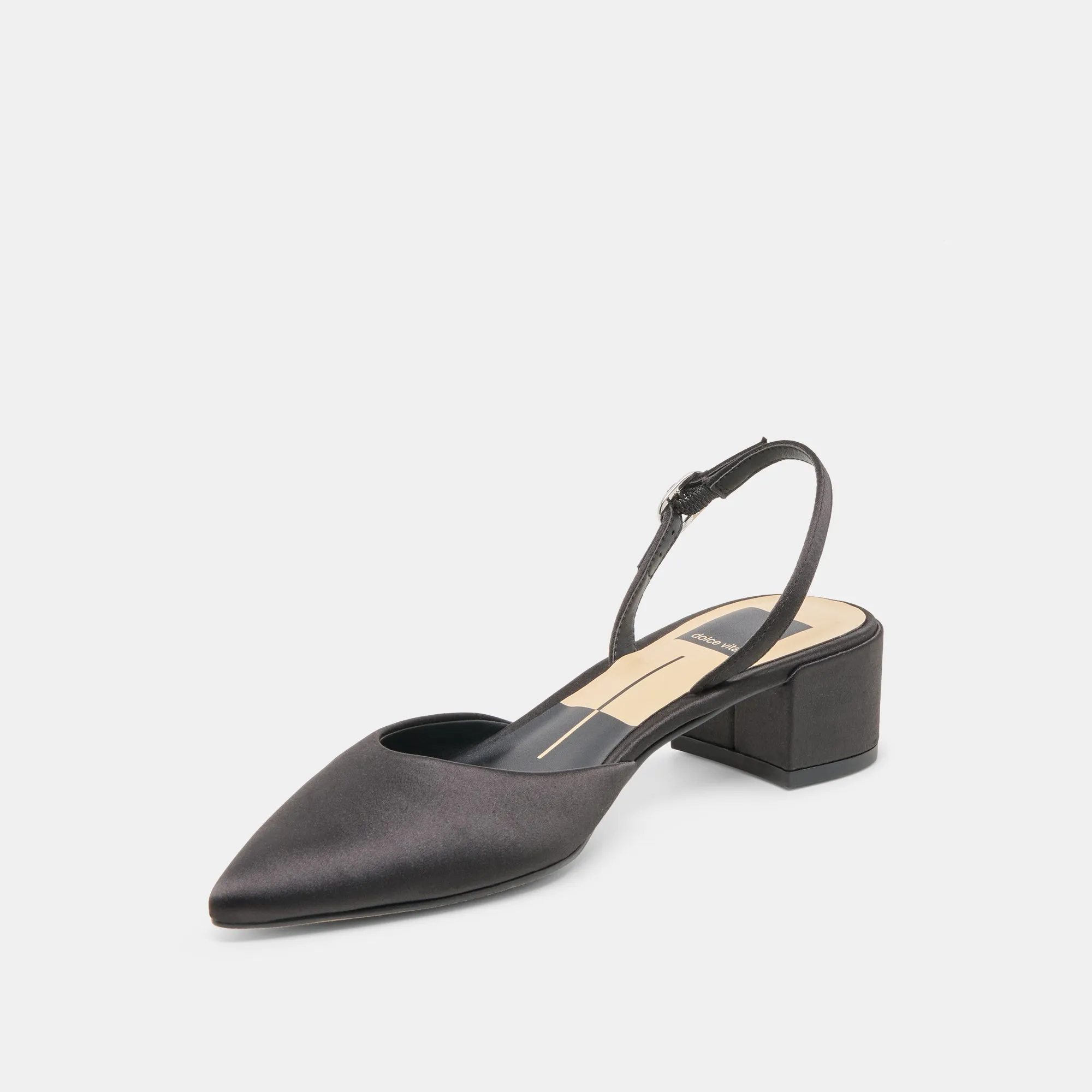 Outdoor Wedding Heels CAREL HEELS ONYX SATIN