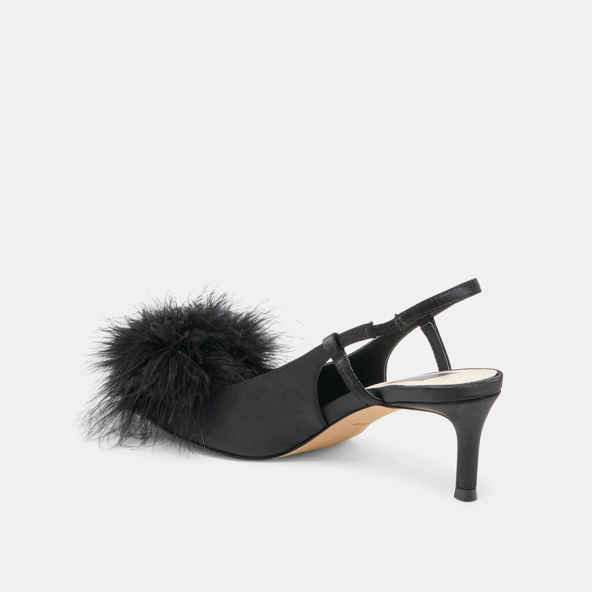 Clear High Heels Black Tie Event Heels KAMY HEELS ONYX SATIN