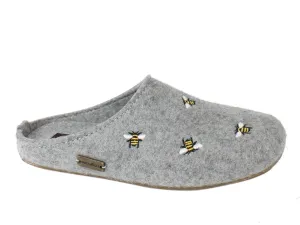 Lightweight Design Smooth ride Haflinger Slippers Everest Bees Light Grey