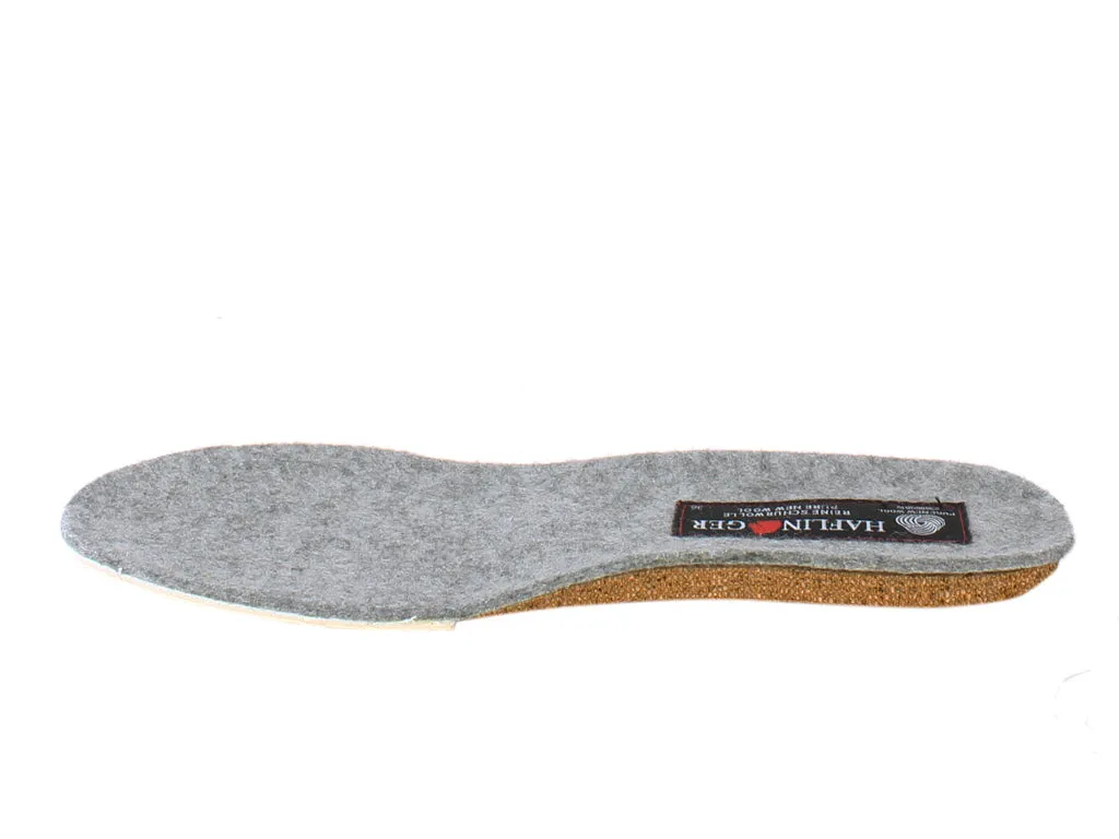 Memory Foam Heart Glow Haflinger Slippers Everest Bees Light Grey