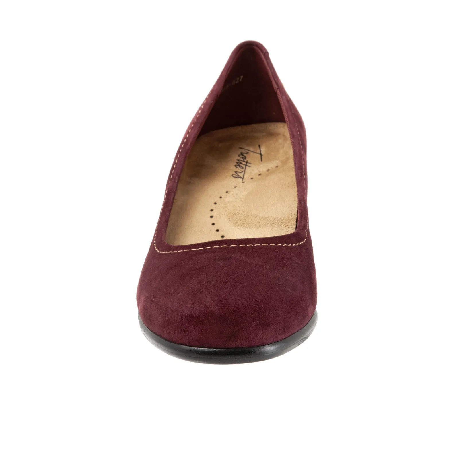 Cushioned Insole Chic Sandals for Day Trotters Winnie T1965-627 Womens Burgundy Narrow Leather Wedges Heels Shoes