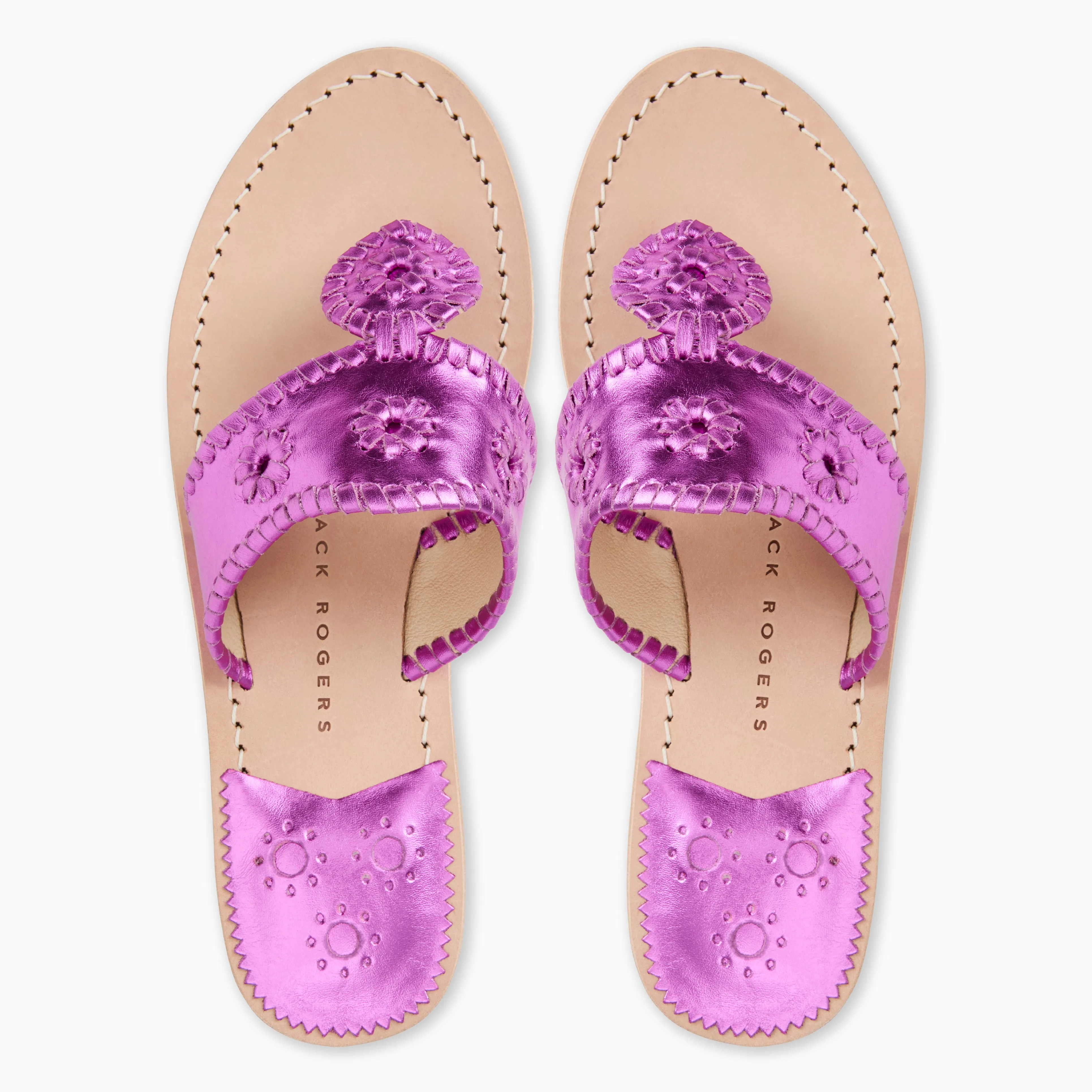 Jacks Metallic Leather Flat Sandal Grab Now Zen Step