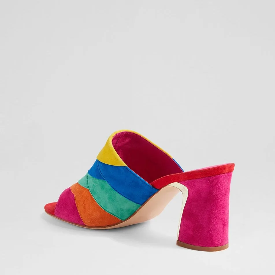 DJANGO & JULIETTE KOLOURS RED BRIGHT Glam Heels for Night Out Comfortable fit