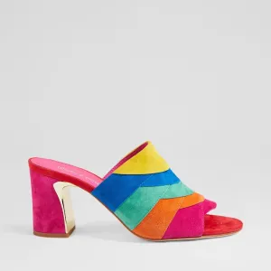 Open Back Heeled Sandals Traction Outsole DJANGO & JULIETTE KOLOURS RED BRIGHT