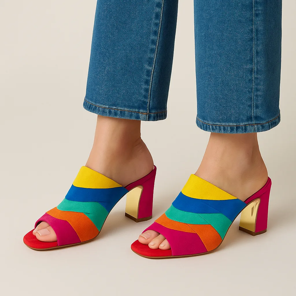 Leather Heeled Sandals DJANGO & JULIETTE KOLOURS RED BRIGHT