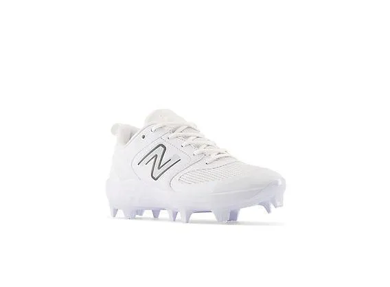 New Balance Women's Fresh Foam Velo V3 Molded Softball Cleats - White - SPVELOW3 Tread Grip