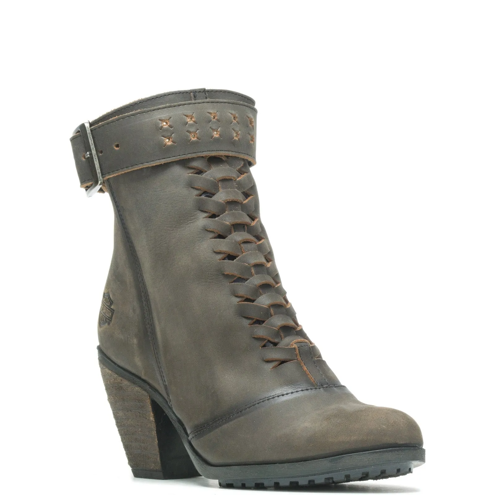 Fashion Fit Fleece Lined Harley-Davidson Calkins LS Boot 8" D84267 Womens Gray Motorcycle Boots