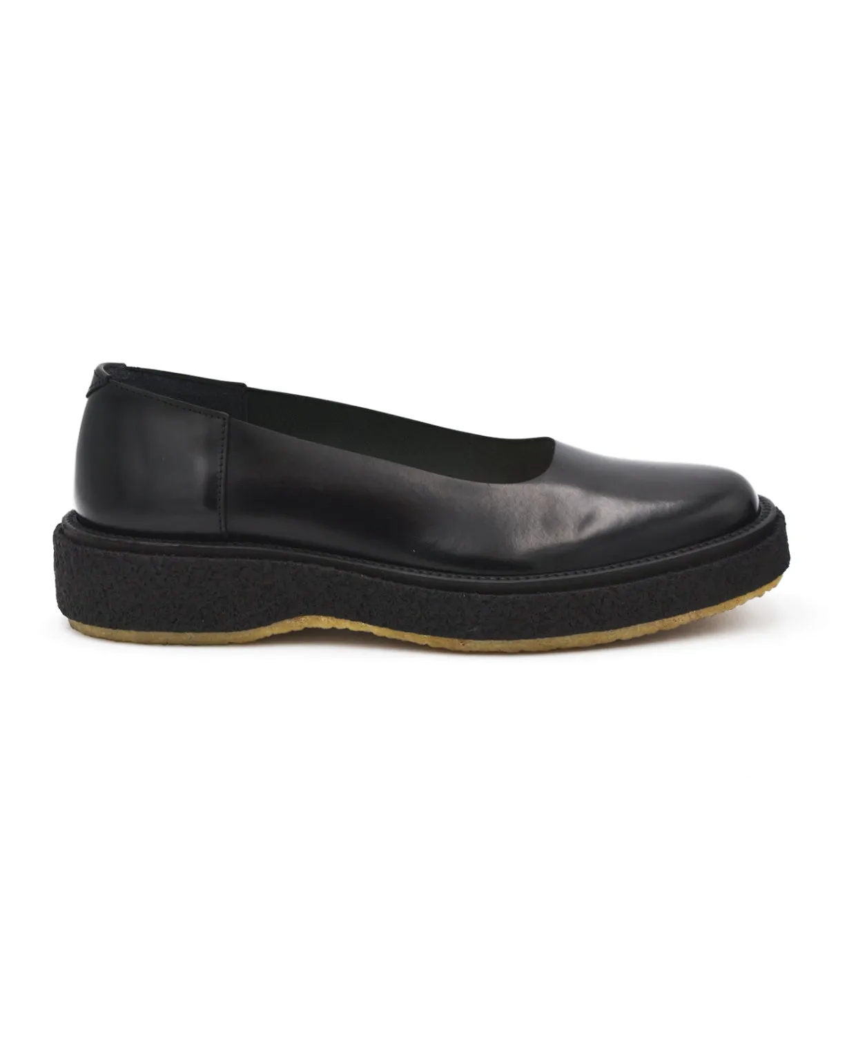 Lace Tie Adieu Type 176 Black Crepe Sole Ballet Flat