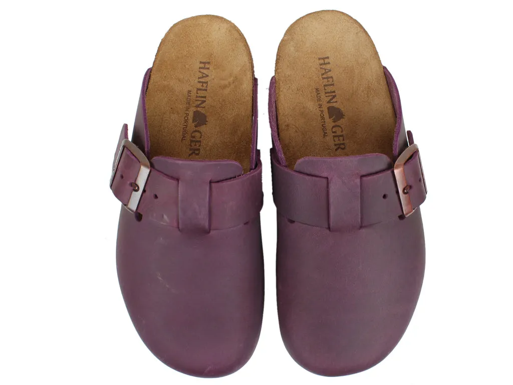 Haflinger Leather Clogs Porto Bordeaux Fast Run