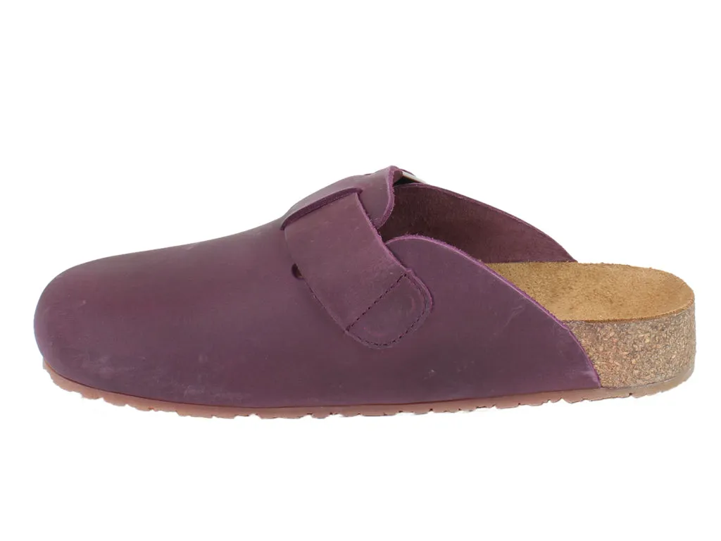Haflinger Leather Clogs Porto Bordeaux Fitness Vibe
