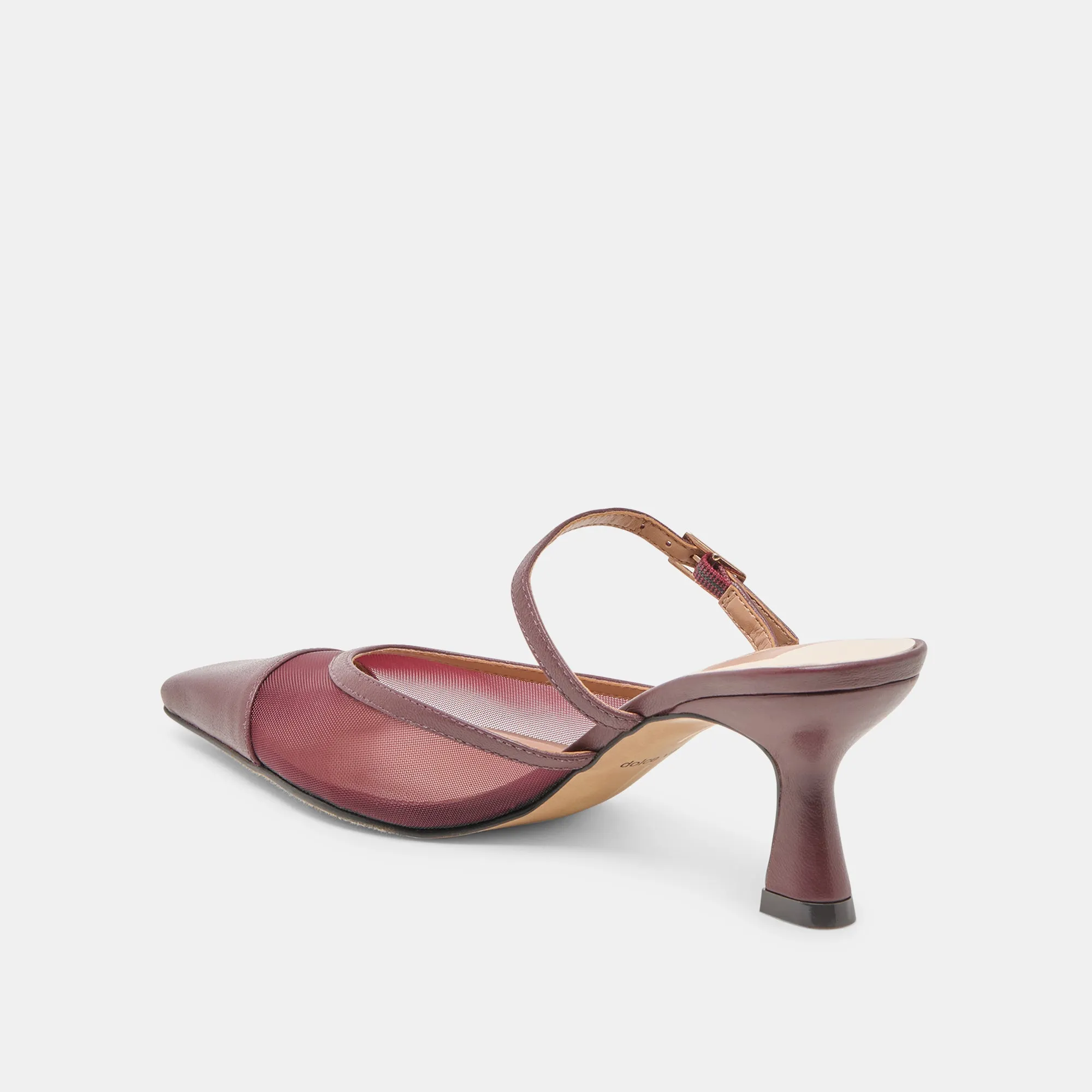 LOYD HEELS BURGUNDY MESH Fashionable Pumps Luxe Heeled Sandals