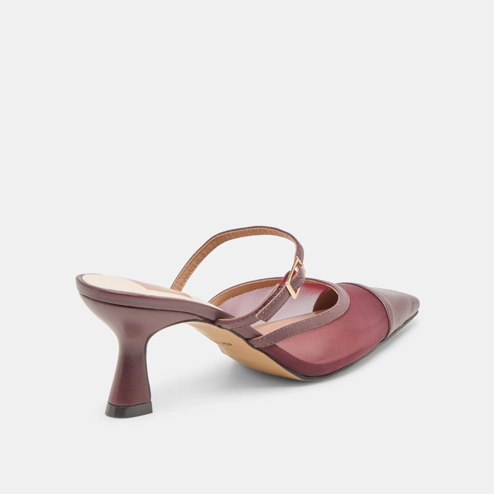 LOYD HEELS BURGUNDY MESH Form Ease Comfort Platform