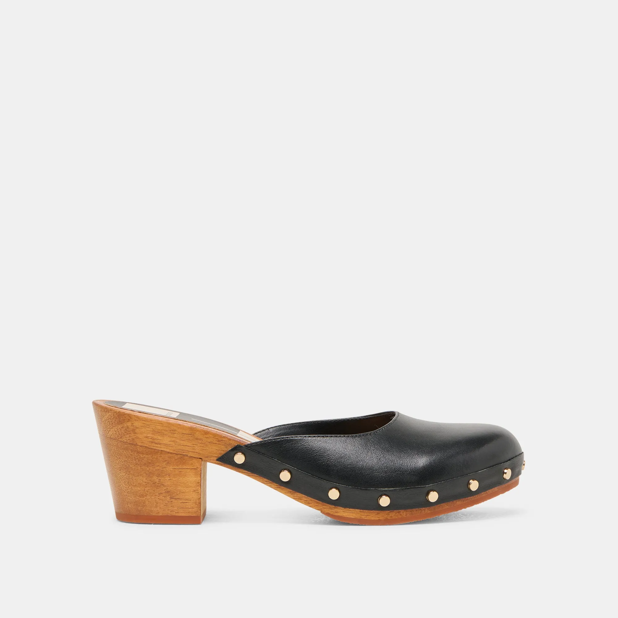CAMYN HEELS BLACK LEATHER Shine Bright Spanish Bold