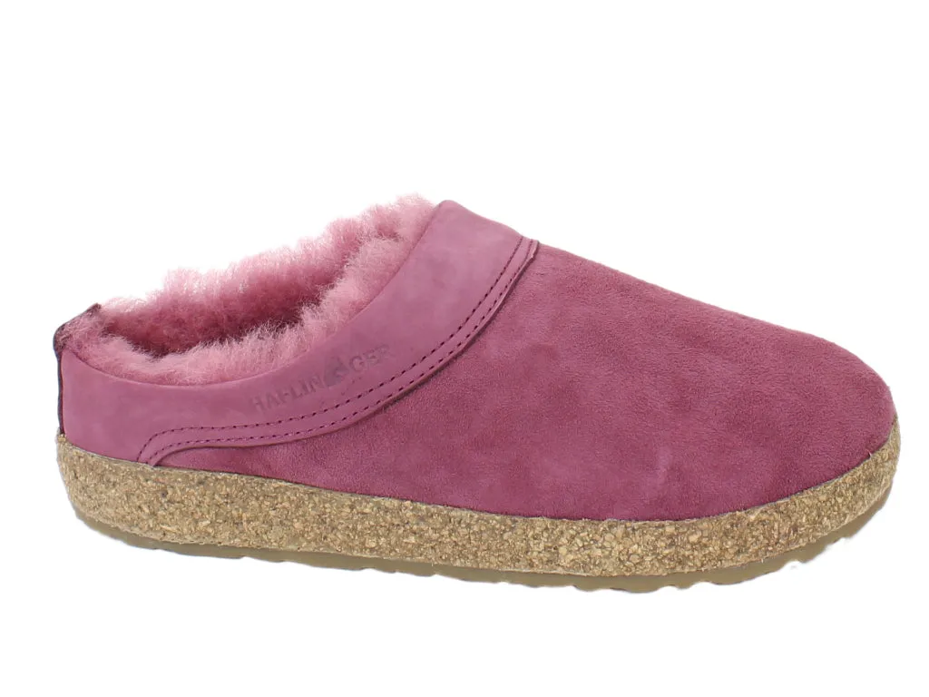 Haflinger Clogs Sheepskin Snowbird Burgundy Street Glow