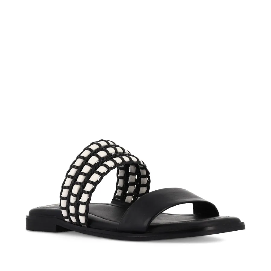 Adult SLOANE - BLACK WEAVE LEATHER