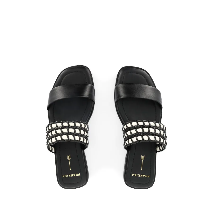 Smooth Surface SLOANE - BLACK WEAVE LEATHER
