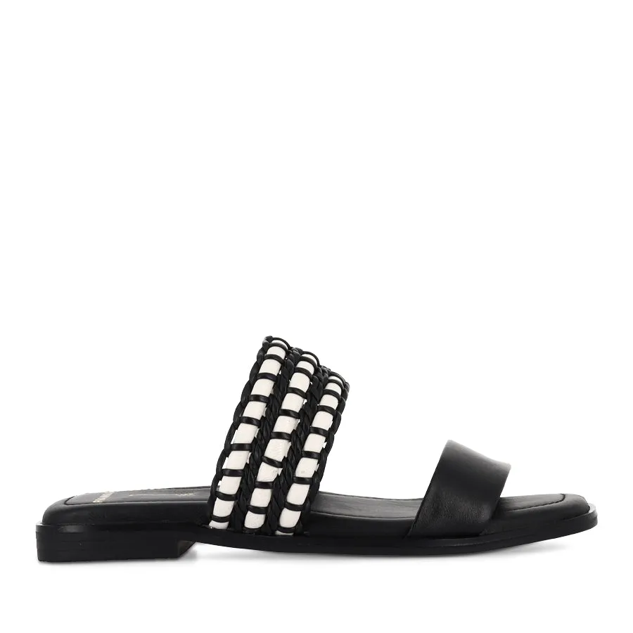 SLOANE - BLACK WEAVE LEATHER Appealing