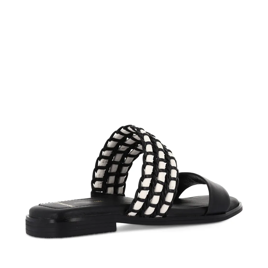SLOANE - BLACK WEAVE LEATHER Fitted touch Aerobic