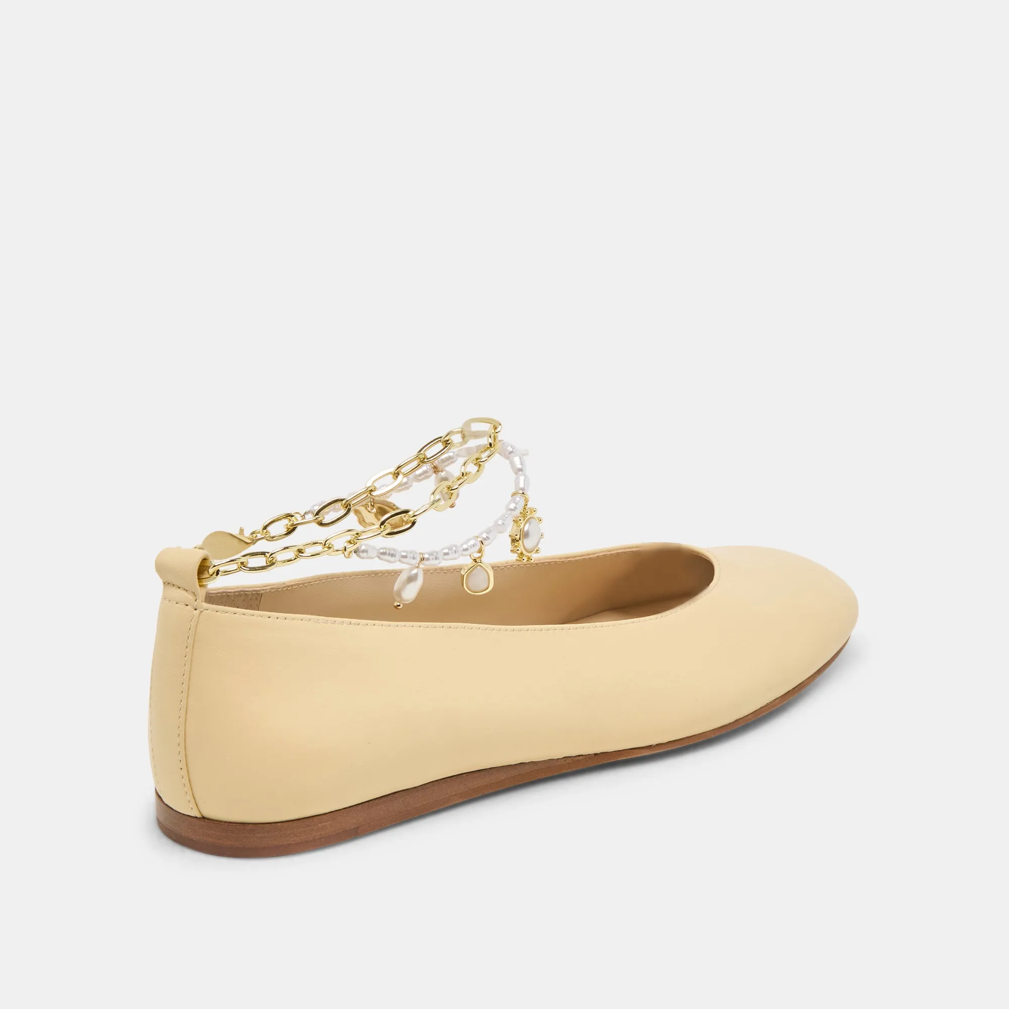 Pollen Air Resort Glow BAIDEN BALLET FLATS WARM NATURAL LEATHER