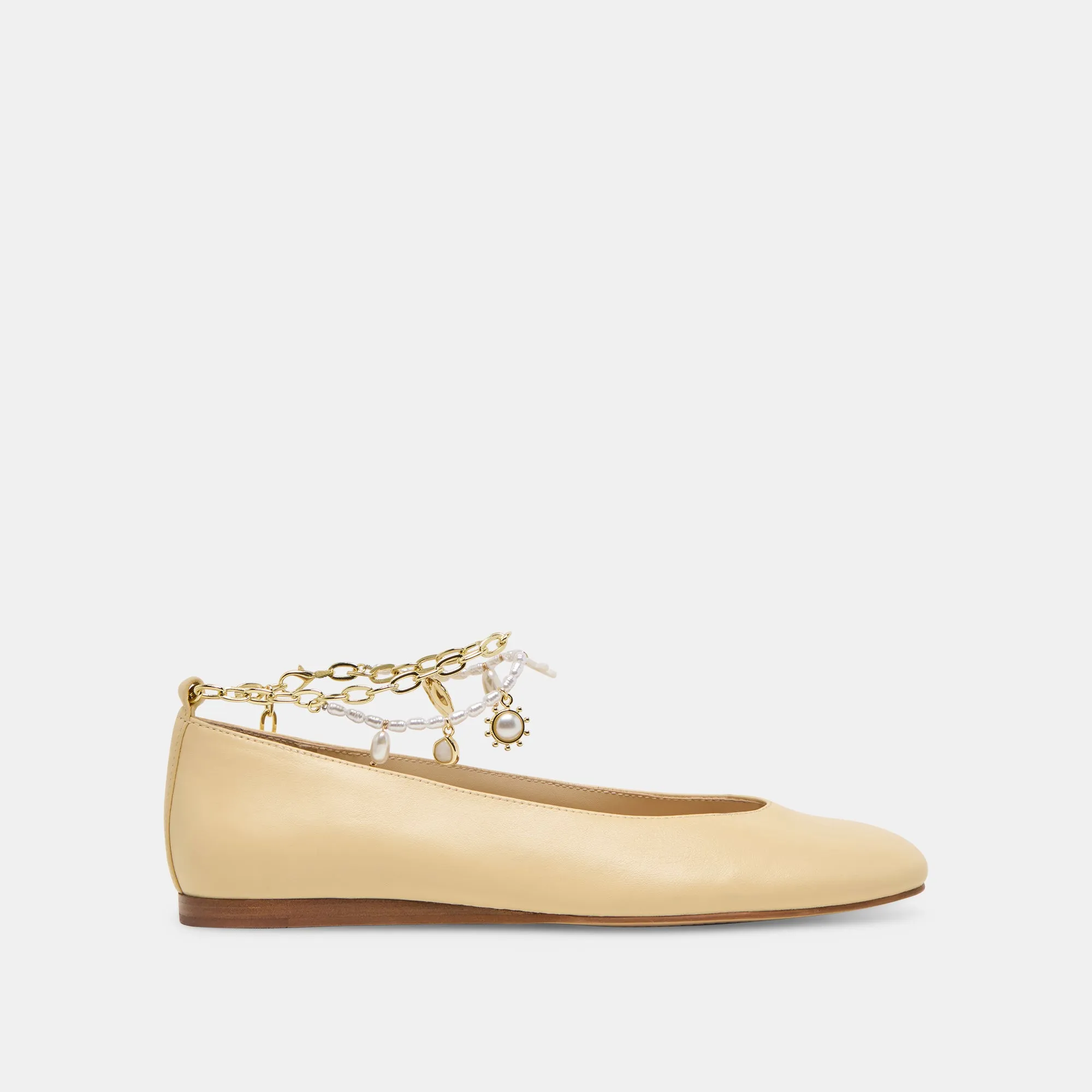 Sand Path BAIDEN BALLET FLATS WARM NATURAL LEATHER