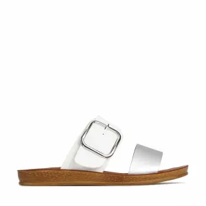 LOS CABOS DOTI SILVER WHITE Padded Tongue Toe box