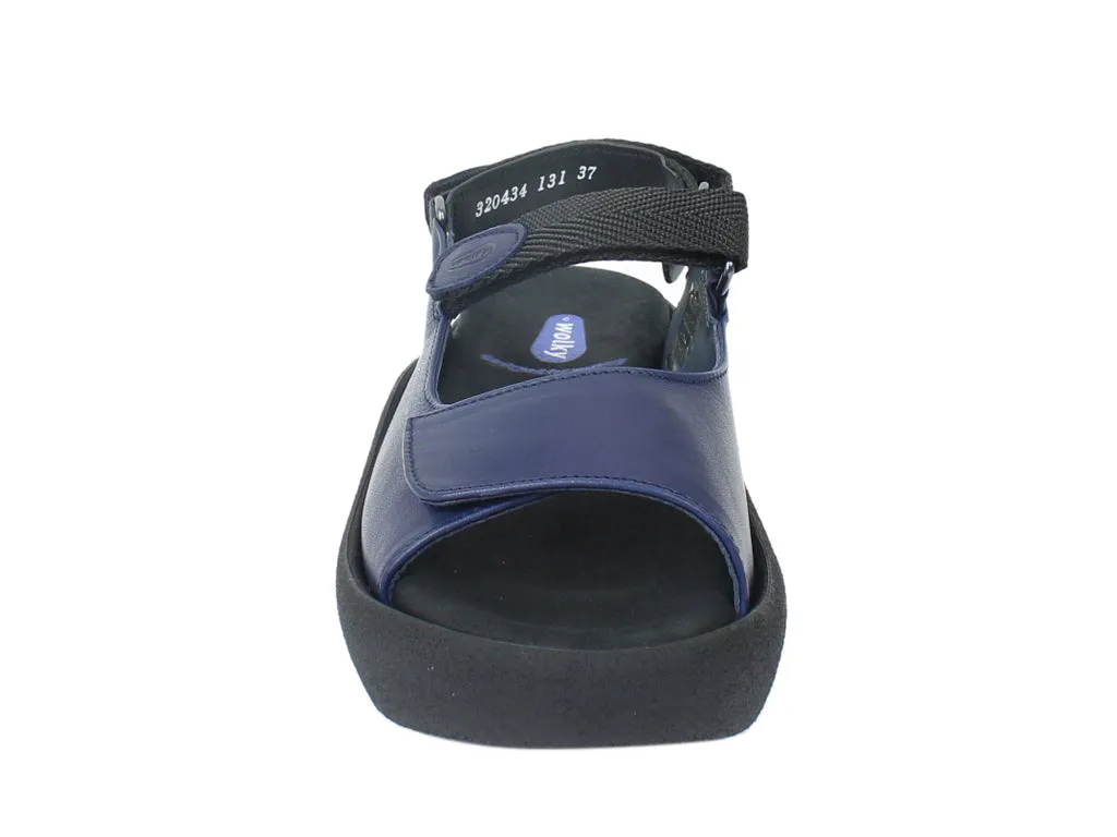 Wolky Sandals Jewel Navy Blue Urban Leisure Sunny Day