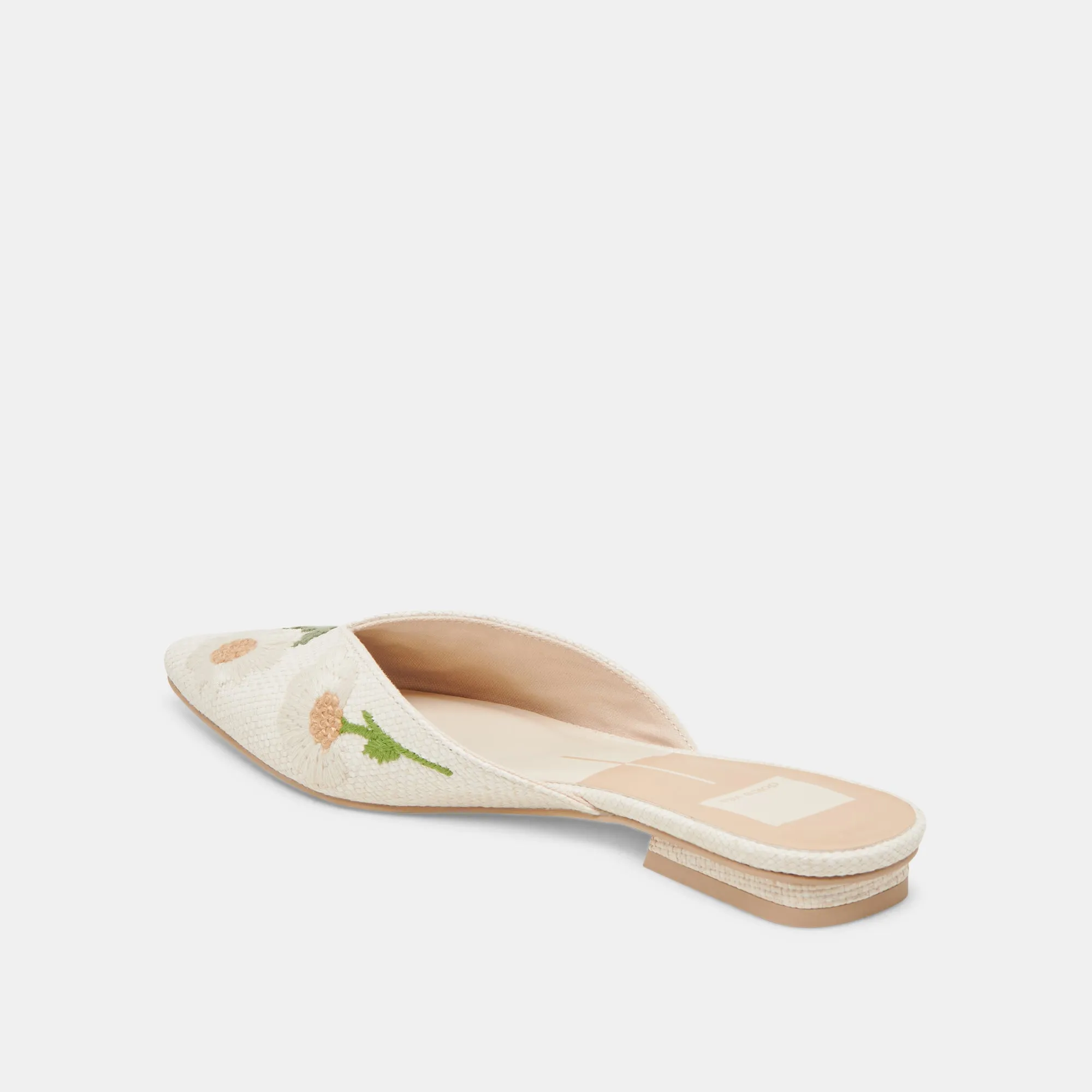 Nature Trek ELM FLATS WHITE FLORAL RAFFIA