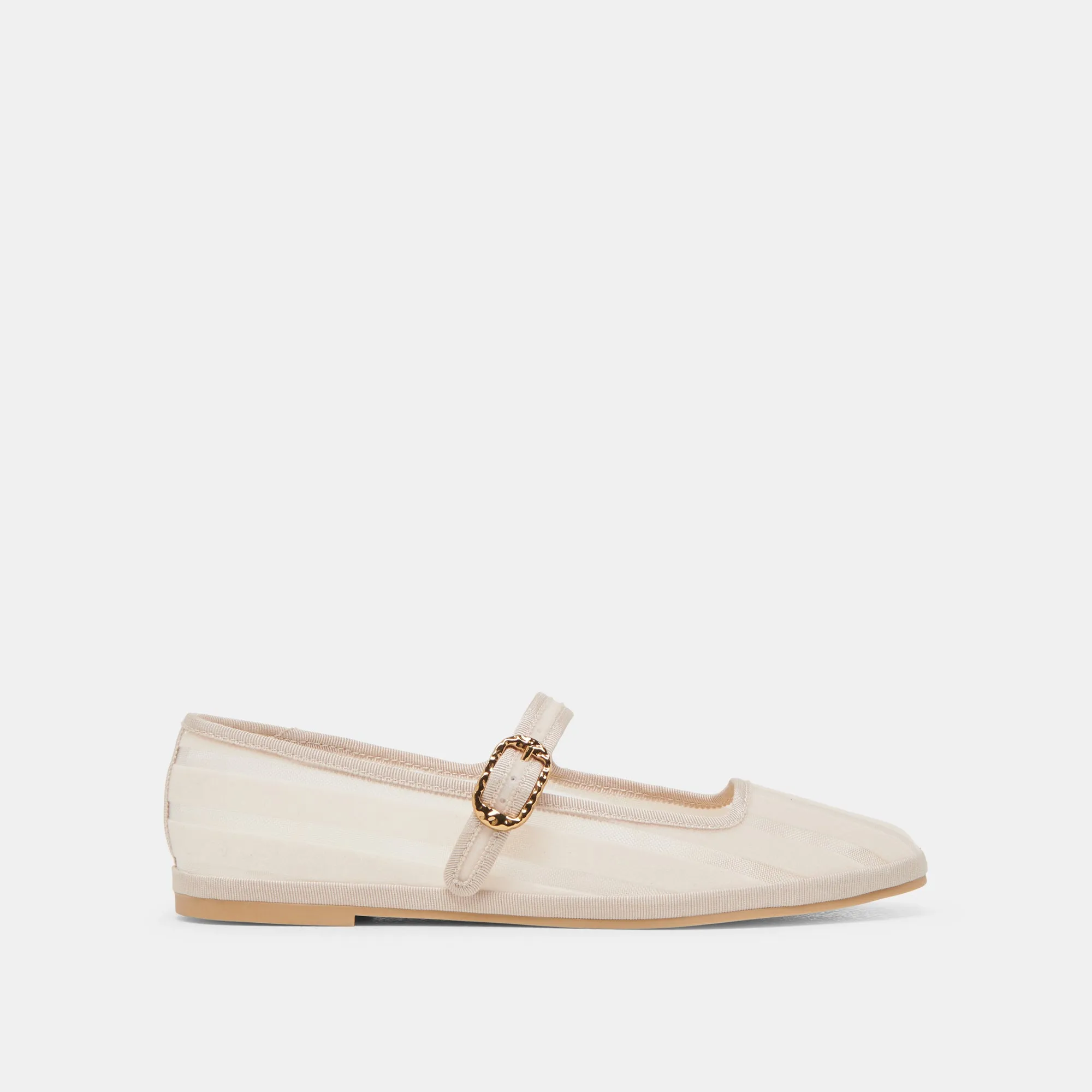 TAMEKA BALLET FLATS BONE STRIPE MESH City Map Field Mood