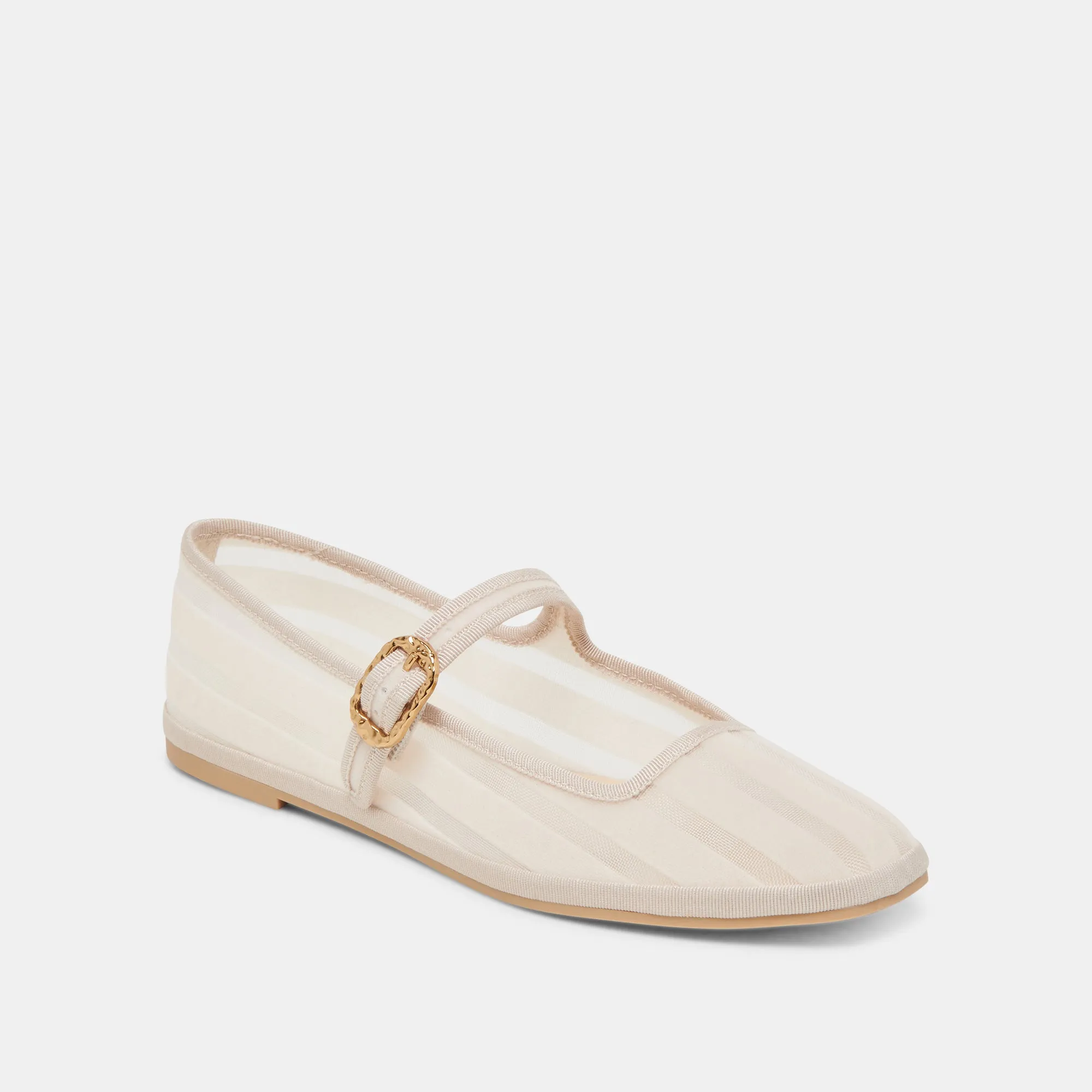 TAMEKA BALLET FLATS BONE STRIPE MESH College Walk