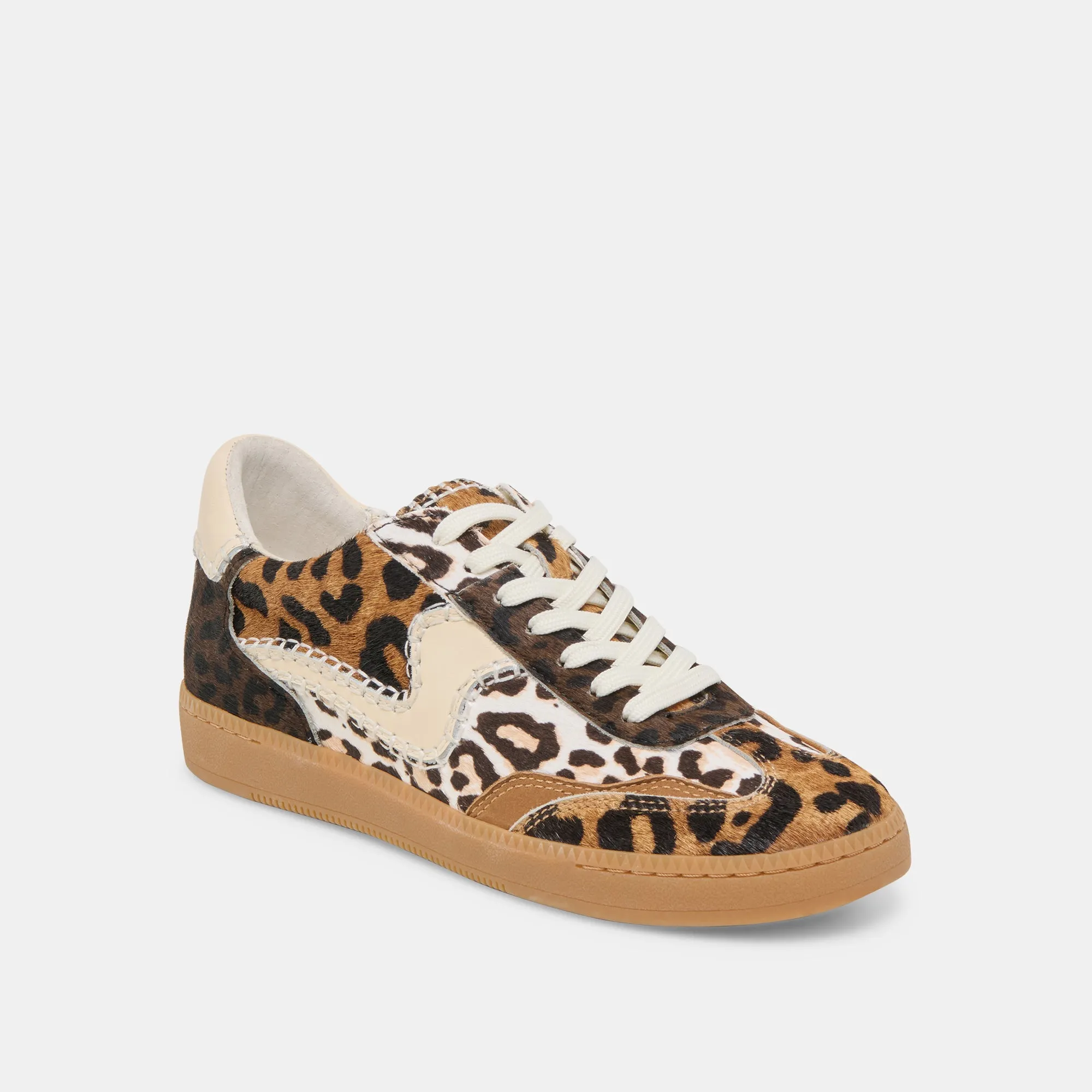 Neutral palette NOTICE STITCH SNEAKERS LEOPARD MULTI CALF HAIR