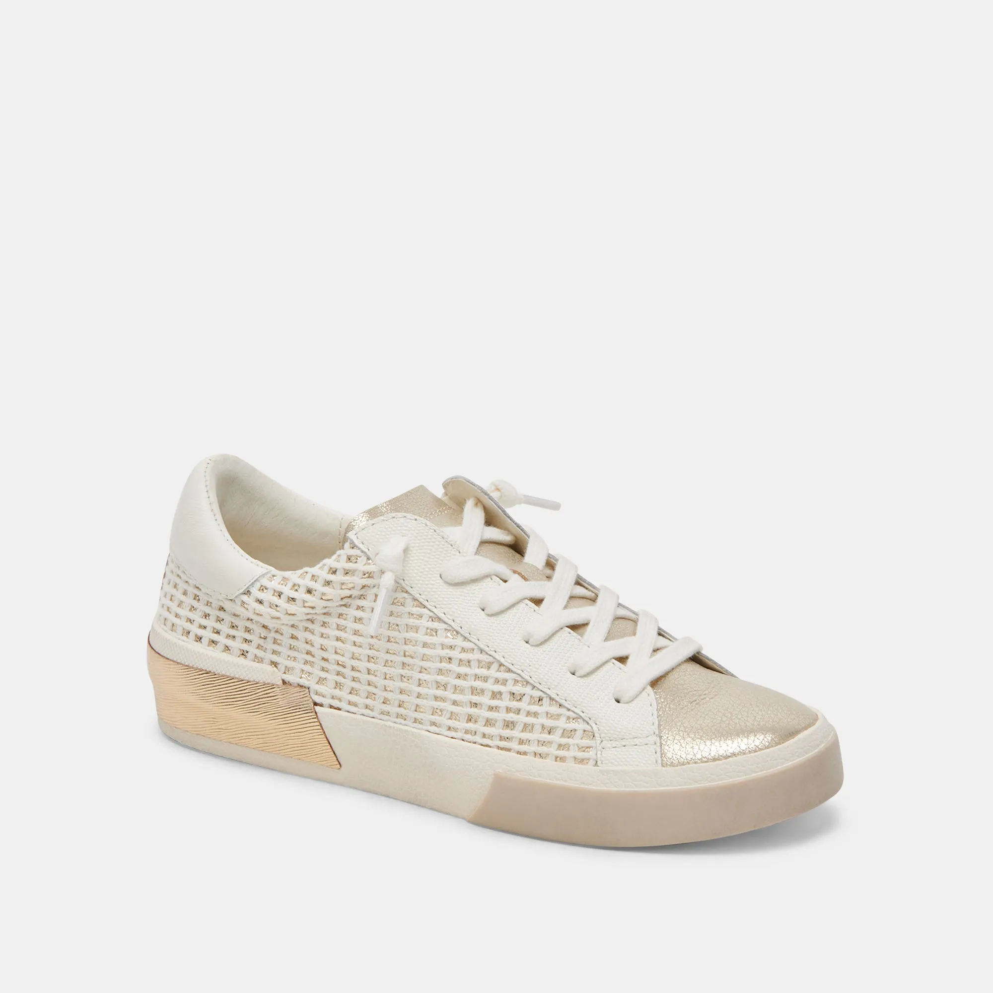 Strong Cushion ZINA SNEAKERS BONE GOLD WOVEN