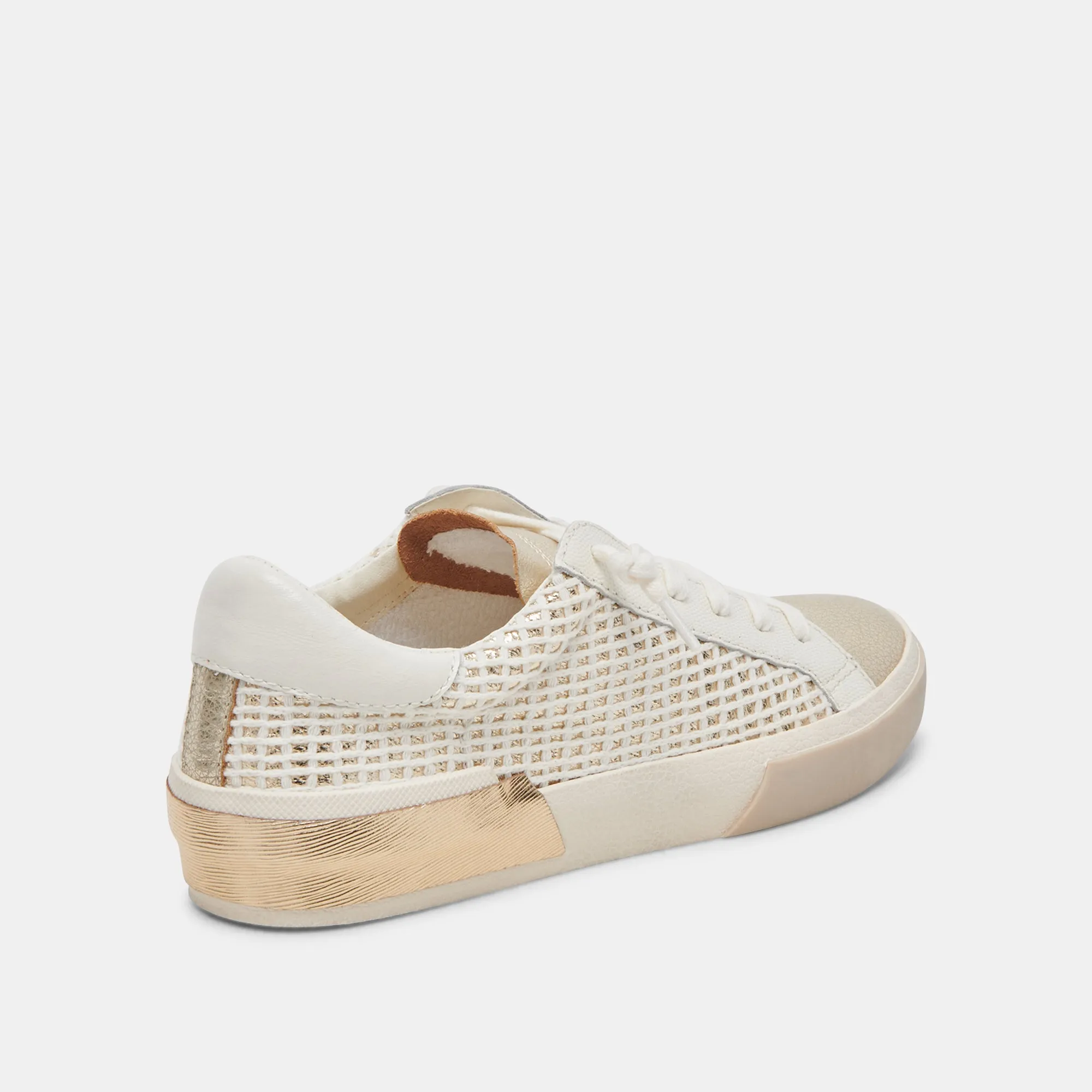 ZINA SNEAKERS BONE GOLD WOVEN Core training Contrasting Colors