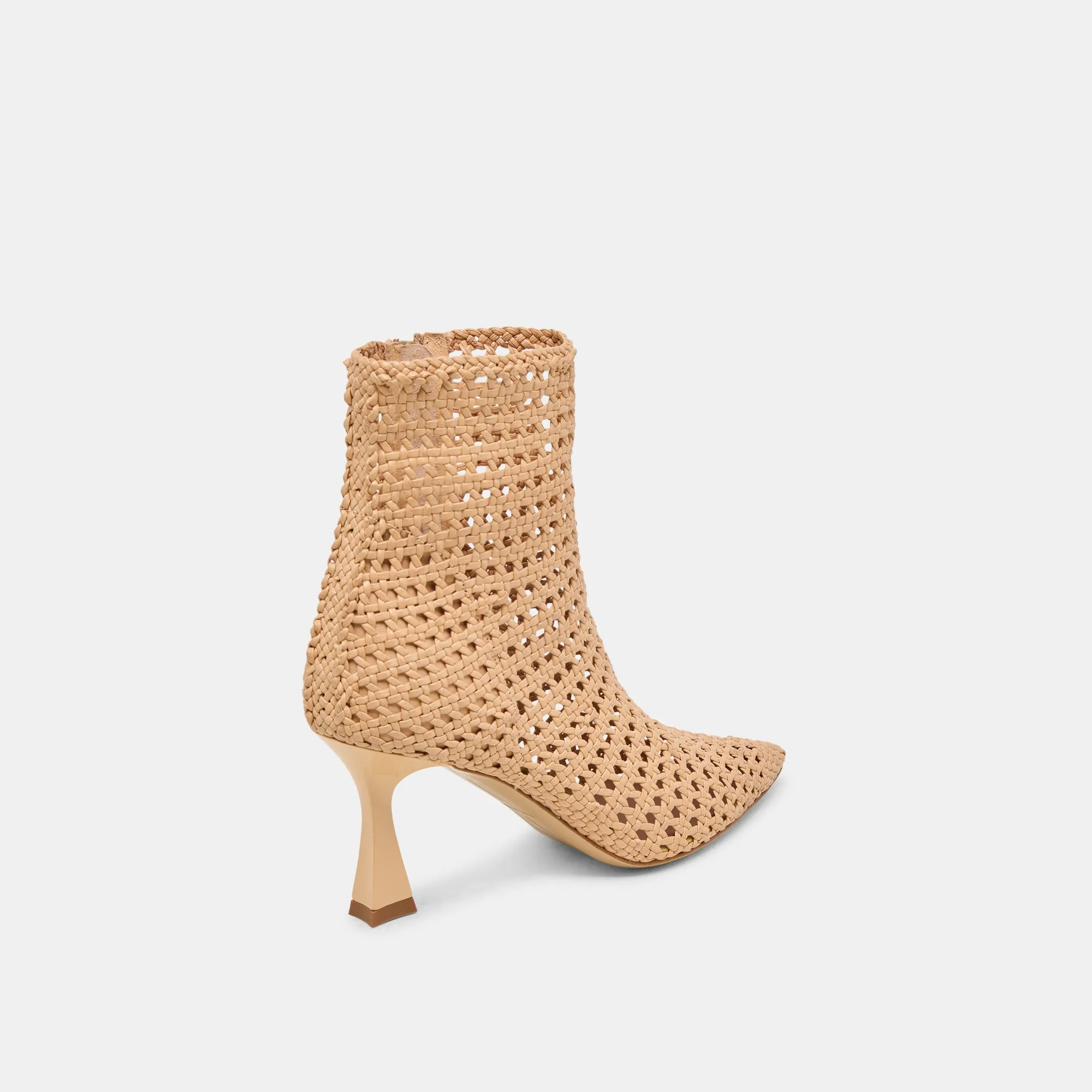 LONNI BOOTIES LIGHT TAN WOVEN LEATHER Classic Appearance