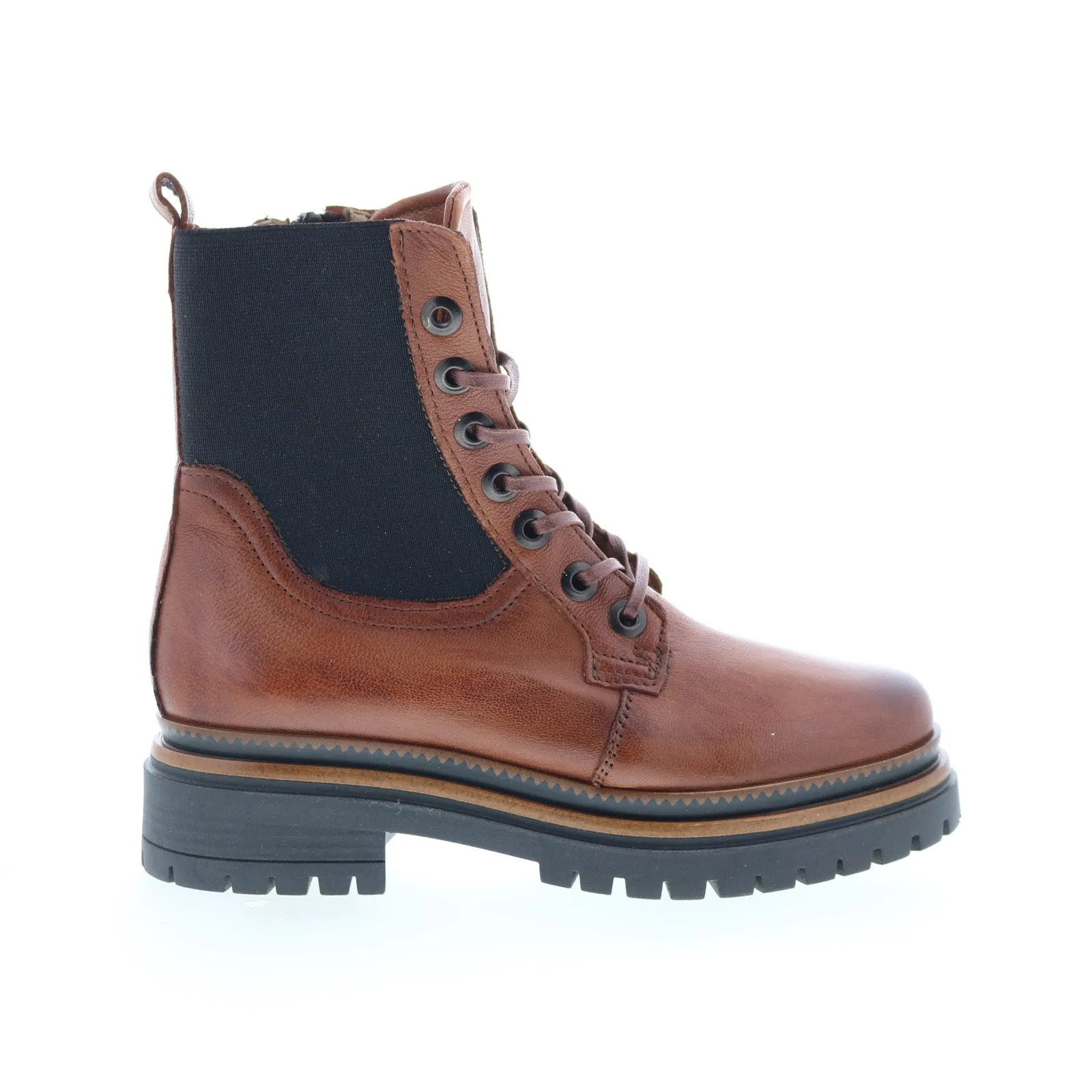 Protective Comfort Miz Mooz Davie Womens Brown Leather Lace Up Casual Dress Boots