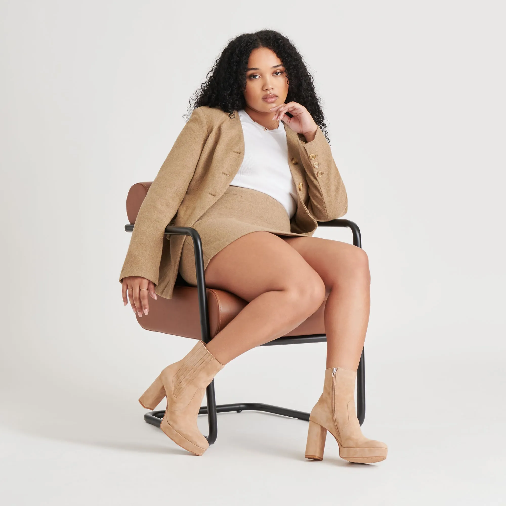 CINNY BOOTS CAMEL SUEDE On-the-Go Wear