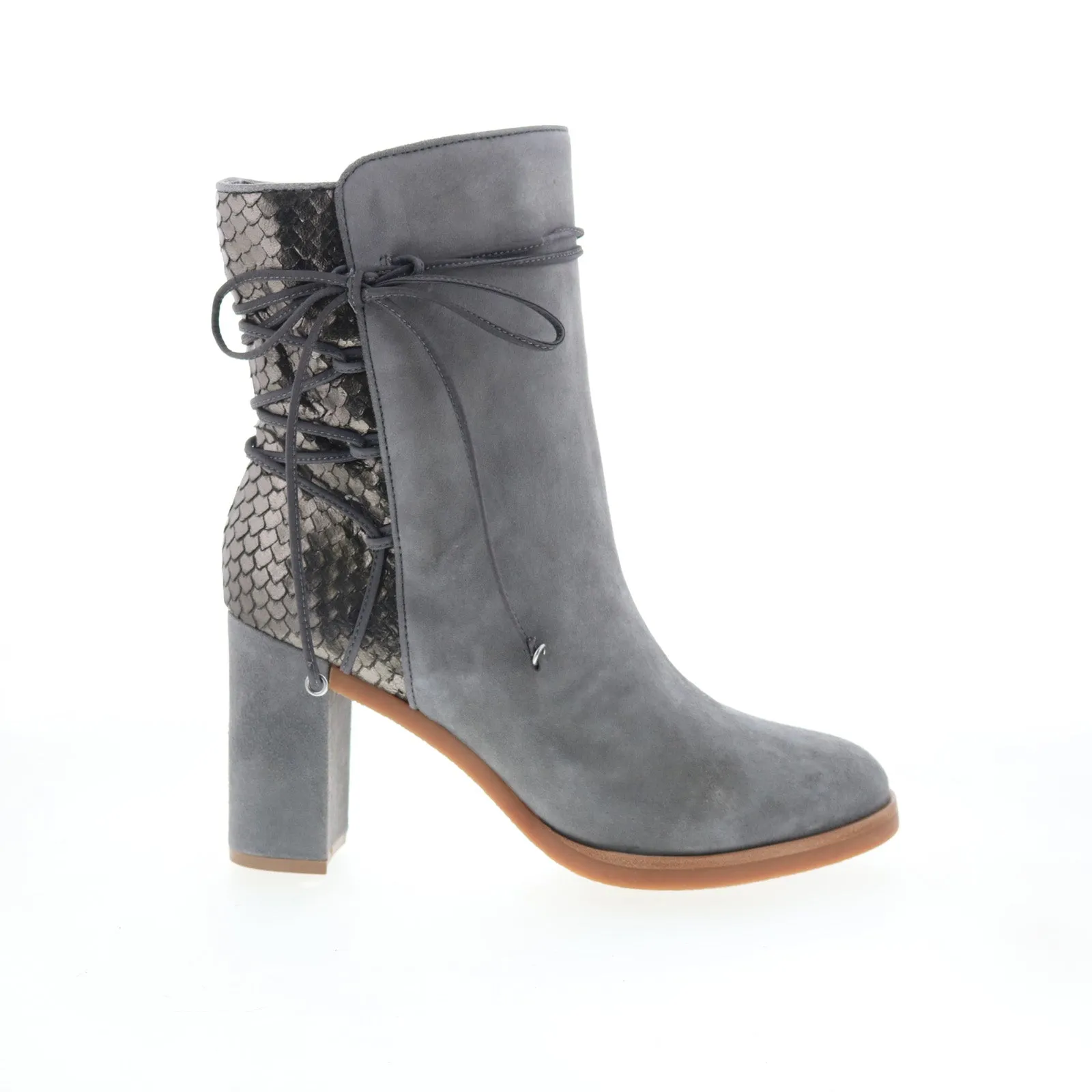 Johnston & Murphy Adley 78-51696 Womens Gray Suede Casual Dress Boots Weekend Hike