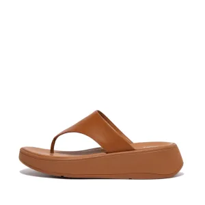 Mid Top FitFlop F-MODE Leather/Cork Flatform Toe-Post Sandals